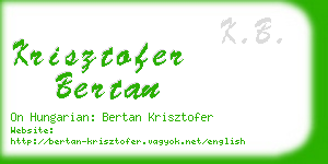 krisztofer bertan business card